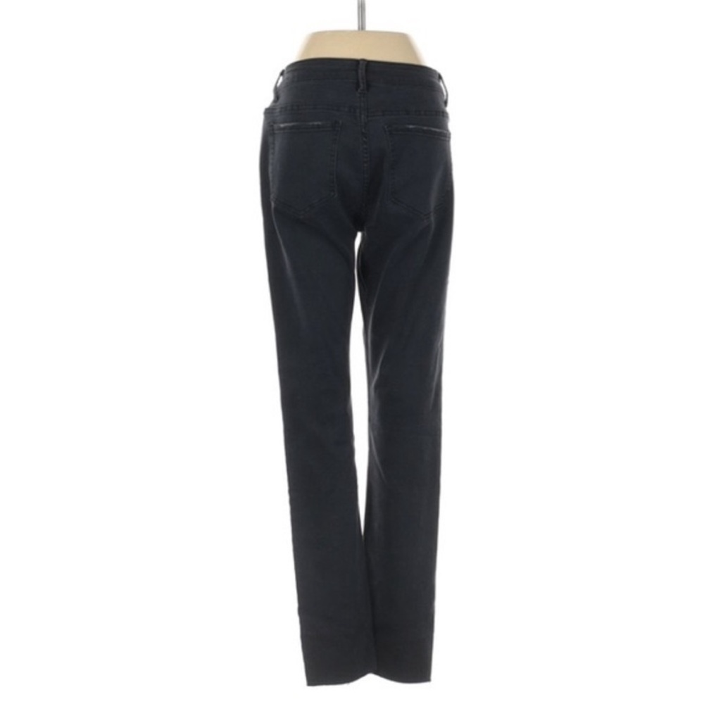 By the way. Black Wash Embellished High Rise Raw Hem Jeans - Picture 3 of 4